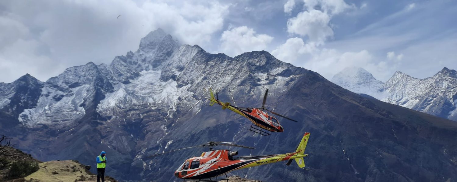 Helicopter from Gorakshep to Lukla